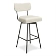 Giselle Modern Swivel Bar Stool (Setof 2) in Natural  Polyester Linen