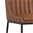 Melody Contemporary Dining Chair (Setof 2) in Distressed Tan Vegan Faux Leather