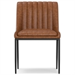 Melody Contemporary Dining Chair (Setof 2) in Distressed Tan Vegan Faux Leather