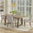 Simpli Home Aeris 72 inch Wide Solid Mango Farmhouse Dining Table in Gray Wash