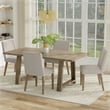 Simpli Home Aeris 72 inch Wide Solid Mango Farmhouse Dining Table in Gray Wash