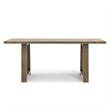Simpli Home Aeris 72 inch Wide Solid Mango Farmhouse Dining Table in Gray Wash