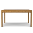 Wilson 54 inch x 54 inch Square Contemporary Dining Table in Oak Veneer