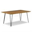 Simpli Home Hunter 66 x40 inch Rectangle Industrial Dining Table in Oak
