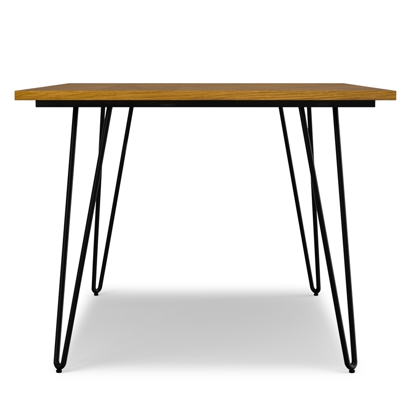 Simpli Home Hunter 66 x40 inch Rectangle Industrial Dining Table in Oak