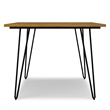 Simpli Home Hunter 66 x40 inch Rectangle Industrial Dining Table in Oak