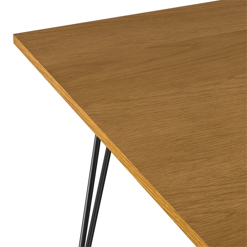 Simpli Home Hunter 66 x40 inch Rectangle Industrial Dining Table in Oak