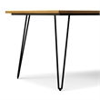 Simpli Home Hunter 66 x40 inch Rectangle Industrial Dining Table in Oak