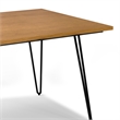 Simpli Home Hunter 66 x40 inch Rectangle Industrial Dining Table in Oak