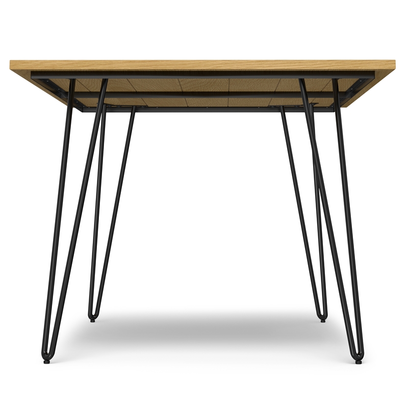 Simpli Home Hunter 66 x40 inch Rectangle Industrial Dining Table in Oak