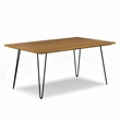 Simpli Home Hunter 66 x40 inch Rectangle Industrial Dining Table in Oak