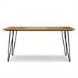 Simpli Home Hunter 66 x40 inch Rectangle Industrial Dining Table in Oak