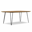 Simpli Home Hunter 66 x40 inch Rectangle Industrial Dining Table in Oak