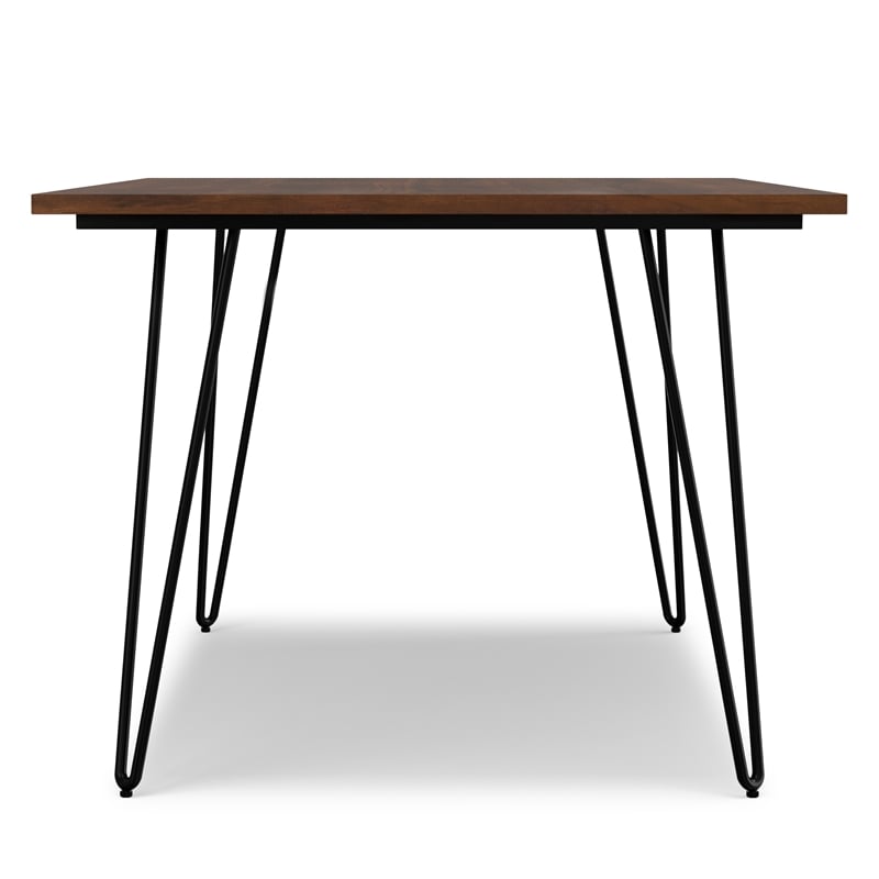 Hunter 66 inch x 40 inch Rectangle Industrial Dining Table in Walnut Veneer
