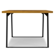 Lowry 66 inch x 40 inch Rectangle Modern Industrial Dining Table in Oak Veneer