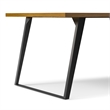 Lowry 66 inch x 40 inch Rectangle Modern Industrial Dining Table in Oak Veneer