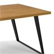Lowry 66 inch x 40 inch Rectangle Modern Industrial Dining Table in Oak Veneer