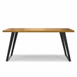 Lowry 66 inch x 40 inch Rectangle Modern Industrial Dining Table in Oak Veneer