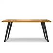 Lowry 66 inch x 40 inch Rectangle Modern Industrial Dining Table in Oak Veneer