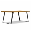 Lowry 66 inch x 40 inch Rectangle Modern Industrial Dining Table in Oak Veneer