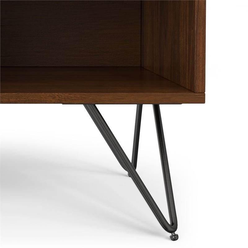 Hunter  20 inch Wide Industrial Modern Nightstand in Walnut