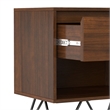 Hunter  20 inch Wide Industrial Modern Nightstand in Walnut