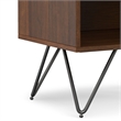 Hunter  20 inch Wide Industrial Modern Nightstand in Walnut