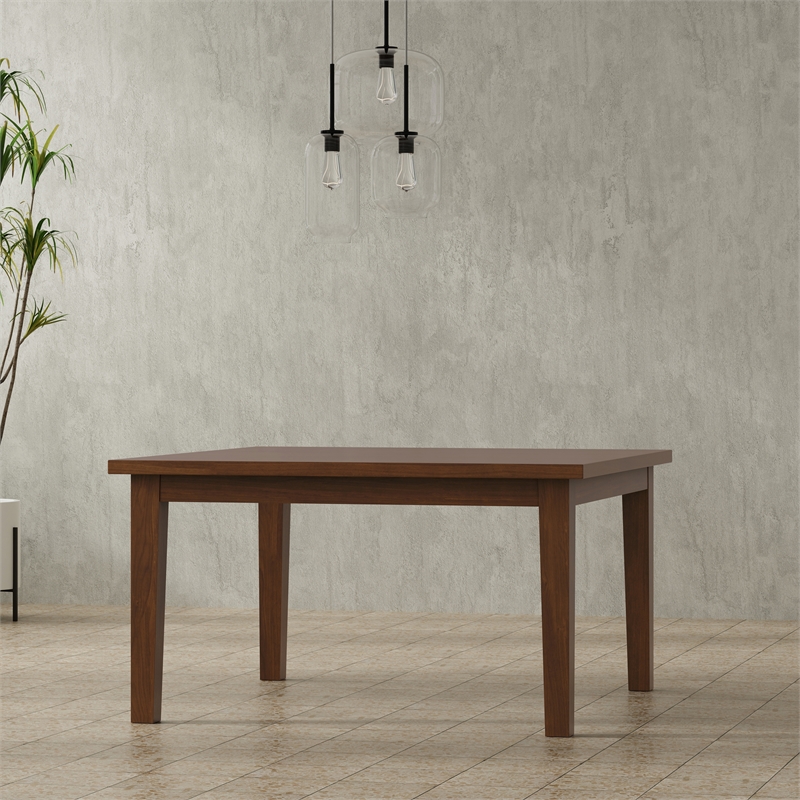 Eastwood 54 inch x 54 inch Square Contemporary Dining Table in Walnut