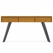 Lowry  60 inch Wide Modern Industrial Console Sofa Table in Oak Veneer