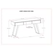 Lowry  60 inch Wide Modern Industrial Console Sofa Table in Oak Veneer