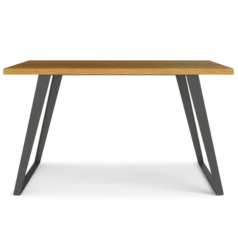 Lowry 54 x 54 inch Square Modern Industrial Square Dining Table in Oak Veneer