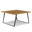 Lowry 54 x 54 inch Square Modern Industrial Square Dining Table in Oak Veneer