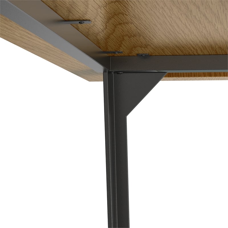 Lowry 54 x 54 inch Square Modern Industrial Square Dining Table in Oak Veneer