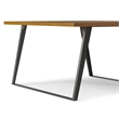 Lowry 54 x 54 inch Square Modern Industrial Square Dining Table in Oak Veneer