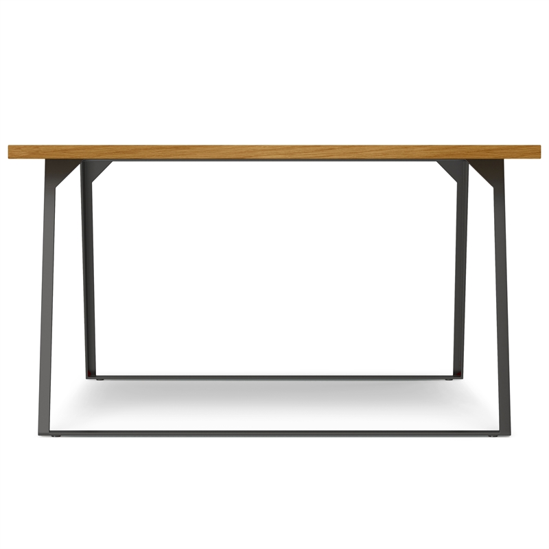 Lowry 54 x 54 inch Square Modern Industrial Square Dining Table in Oak Veneer