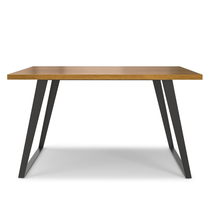 Lowry 54 x 54 inch Square Modern Industrial Square Dining Table in Oak Veneer