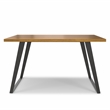 Lowry 54 x 54 inch Square Modern Industrial Square Dining Table in Oak Veneer