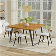 Lowry 54 x 54 inch Square Modern Industrial Square Dining Table in Oak Veneer