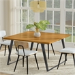 Lowry 54 x 54 inch Square Modern Industrial Square Dining Table in Oak Veneer