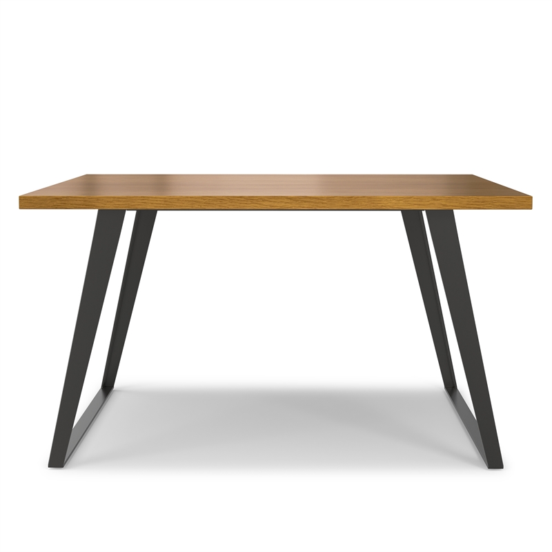 Lowry 54 x 54 inch Square Modern Industrial Square Dining Table in Oak Veneer