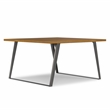 Lowry 54 x 54 inch Square Modern Industrial Square Dining Table in Oak Veneer