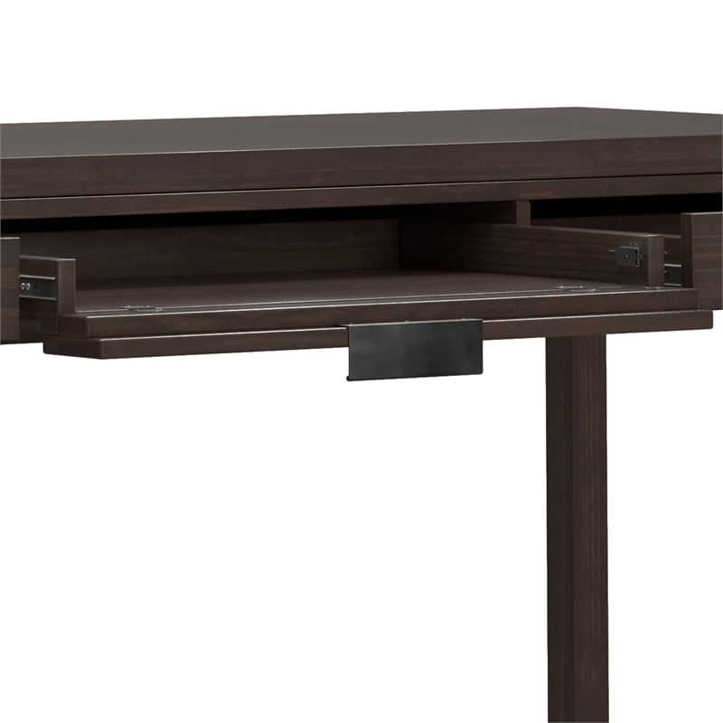 Hollander SOLID WOOD Modern 72 inch Wide Wide Desk in Warm Walnut Brown