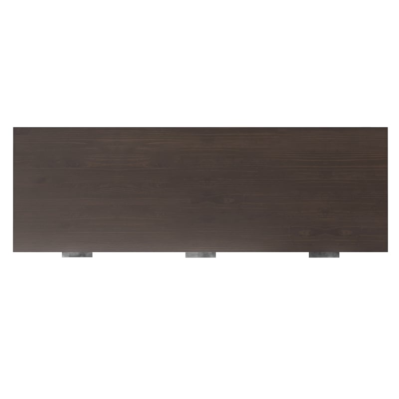 Hollander SOLID WOOD Modern 72 inch Wide Wide Desk in Warm Walnut Brown