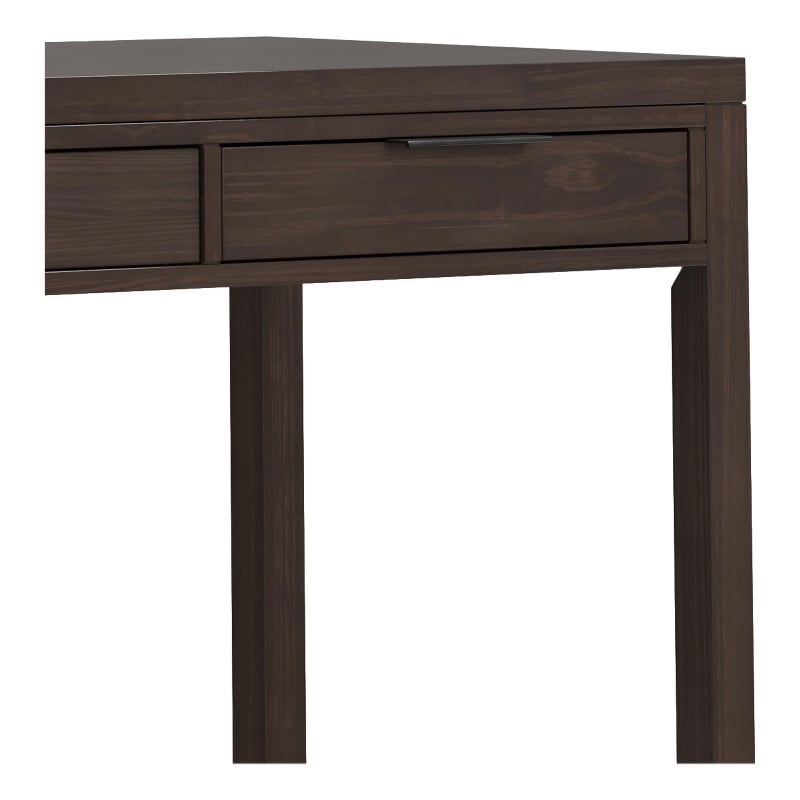 Hollander SOLID WOOD Modern 72 inch Wide Wide Desk in Warm Walnut Brown