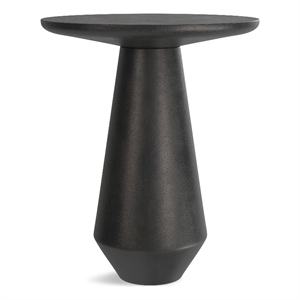 Gloria Contemporary 16 inch Wide Metal Side Table in Graphite & Fully Assembled