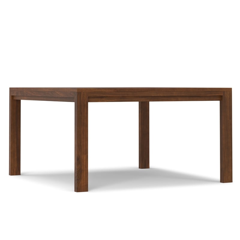 Wilson 54 inch x 54 inch Square Contemporary Dining Table in Walnut Veneer