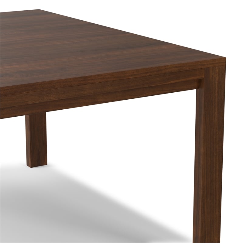 Wilson 54 inch x 54 inch Square Contemporary Dining Table in Walnut Veneer