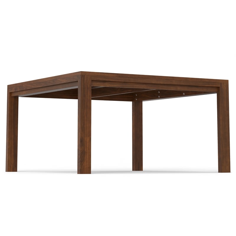 Wilson 54 inch x 54 inch Square Contemporary Dining Table in Walnut Veneer