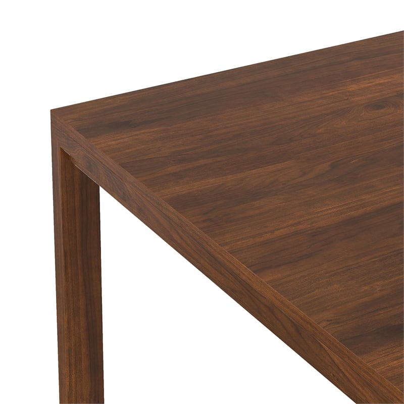 Wilson 54 inch x 54 inch Square Contemporary Dining Table in Walnut Veneer