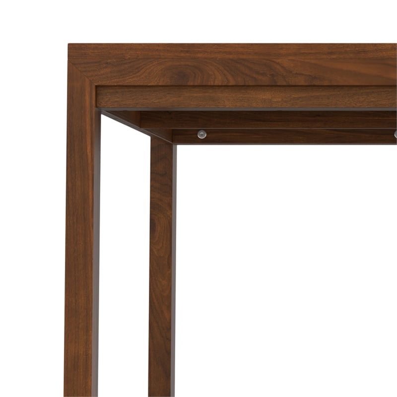 Wilson 54 inch x 54 inch Square Contemporary Dining Table in Walnut Veneer